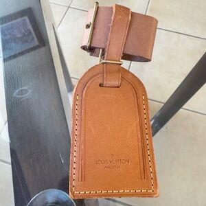 **SOLD** Louis Vuitton Leather Luggage tag